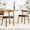 Walnut+Black, variant on JUFU Dining Chairs Set of 2, Solid Wood Upholstered Dining Chairs with Curved Backrest and PU Leather Seat, Modern Kitchen & Dining Room Chairs