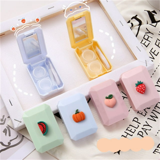 mtvxesu Voyage Extérieur Mignon Mini Boîte de Rangement en Forme de Fruit Boîte Miroir en Solde