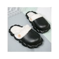 thumbnail image 6 of Fangasis Unisex Warm House Slippers Comfort Fuzzy Slipper Closed Toe Plush Lined Clog Night Out Slip Reaistant Winter Clogs Black (Man) 10.5-11, 6 of 9