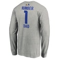 thumbnail image 3 of Men's Heathered Gray Los Angeles Rams #1 Dad Long Sleeve Team Logo T-Shirt, 3 of 3