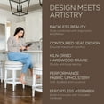 thumbnail image 6 of Open Box Maven Lane Pullman Backless Swivel Stool, Alabaster White, Bar Height, 6 of 6