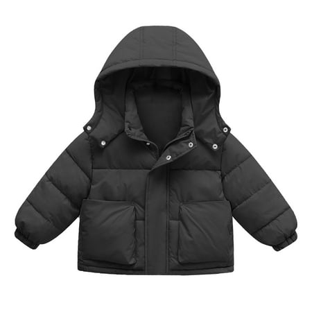 

Wdfiry Baby Coat Toddler Hoodie Coat Little Boy Girl Winter Thickening Windproof Jacket for 18M-6T Baby Must Haves Gift Clearance
