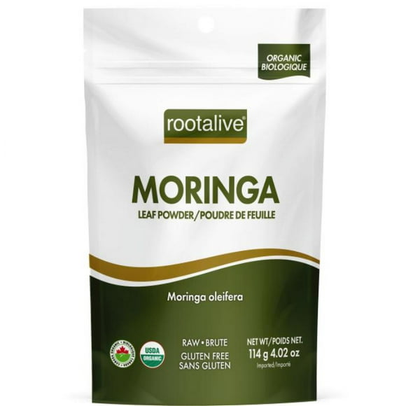 Rootalive Organic - Moringa en Poudre de Feuilles, 114 G