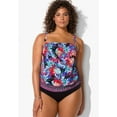 thumbnail image 3 of Swimsuits for All Women's Plus Size Bandeau Blouson Tankini Set, 3 of 5