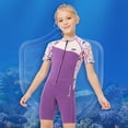 thumbnail image 3 of Wosthever Traje de neopreno para niños de 2,5 MM, traje de buceo, protección contra sarpullidos de neopreno, traje de Surf con cremallera Deportes acuáticos Púrpura M, 3 of 6