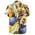 thumbnail image 4 of Mobile Suit Gundam Mens Hawaiian Shirt Loose Fit Shirts - Short Sleeve And Button Down Hawaiian Shirt for Men with Pocket, 4 of 7