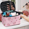 thumbnail image 5 of HELLHERO Large Makeup Bag Strawberry and Calf Pattern Portable Traveling Zipper, 5 of 6