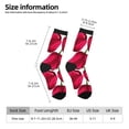 thumbnail image 2 of Hirioo Tulips Flowers Pattern Adult Middle Tube Socks Breathable Sock Non-Pilling,Contrasting Color Design, 2 of 6