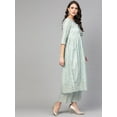 thumbnail image 4 of Idalia Sky Blue Printed Flared Kurta Set, 4 of 5