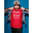 thumbnail image 2 of Do Not Read The Next Sentence: You Little Rebel, I Like You Men Red T-Shirt, Male XX-Large, 2 of 4