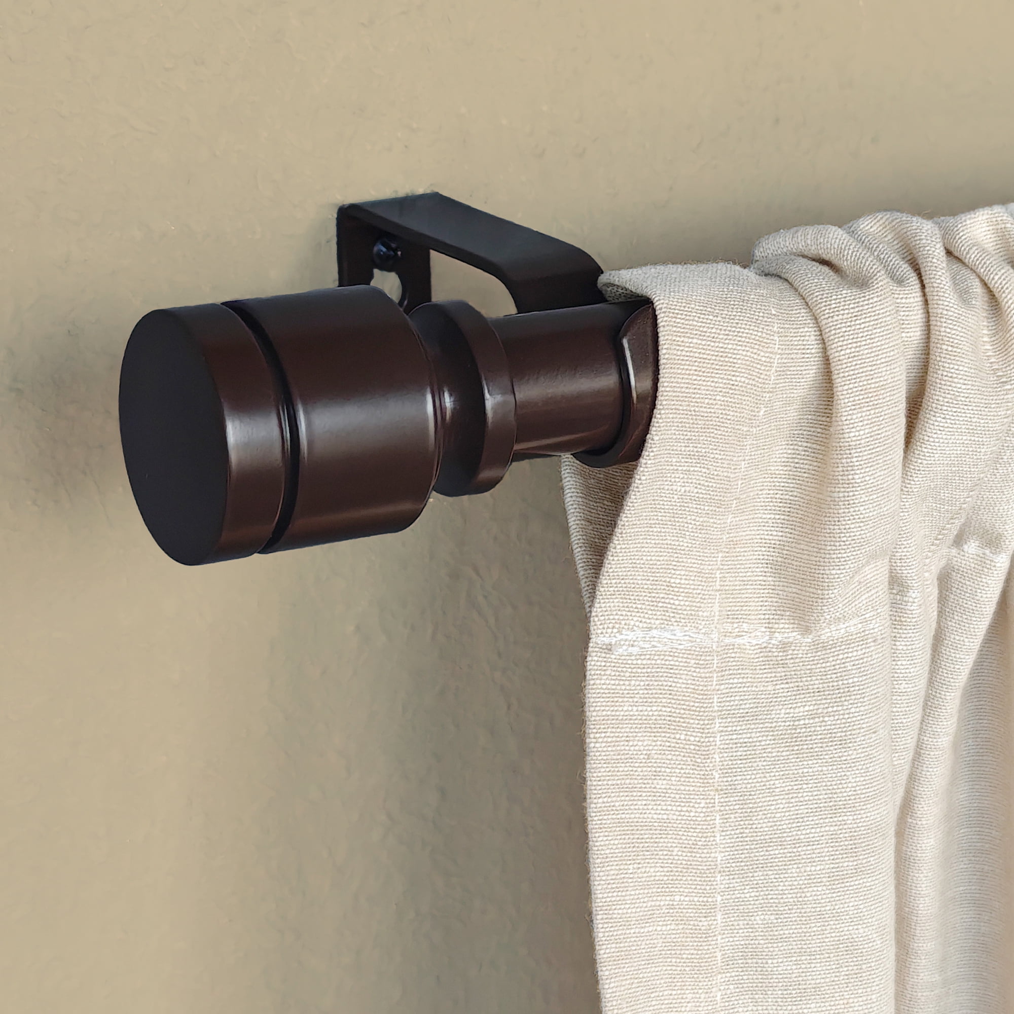 SKYPLUS LIVING Classic Collection 1-inch Brown Classic Collection Adjustable Single Curtain Rods, 42 in - 120 in