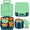 Green, variant on Gray 5-compartment Leak-proof Bento Lunch Box with Soup Thermos and Insulated Bag