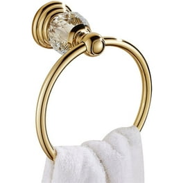 Mainstays Oval Style Bathroom Zinc Towel Holder Ring White Gloss Finish Walmart