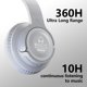 thumbnail image 4 of Auriculares Inalámbricos Bluetooth Sobre el Oído con Luces Luminosas, Sonido Hifi de Reducción de Ruido Del Conductor de 40 Mm para Juegos de Música Y Deportes, 4 of 9