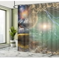 thumbnail image 5 of Ambesonne Colorful Shower Curtain, Eagle Thunder Clouds, 69"Wx70"L, Multicolor, 5 of 5