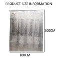 thumbnail image 2 of Cortina de ducha pequeña de goma EVA resistente, cortina de ducha de adoquines 3D, cortina de puerta de baño gruesa y respetuosa con el medio ambiente, 70 x 70 pulgadas, transparente, 2 of 7