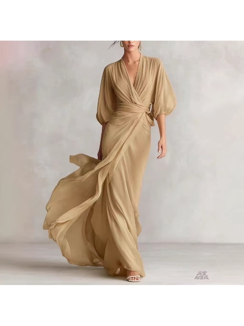 ivory wrap maxi dress Ivory Tailored Linen Wrap Tie Waisted Maxi Dress