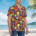 thumbnail image 5 of Xecao Hawaiian Style print Hawaiian shirt - a stylish short-sleeve button-down for men, perfect for casual beach and tropical outings., 5 of 9