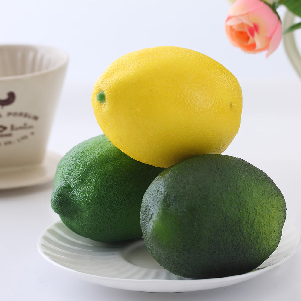 Large Plastic Lemons Decorative Ornament Simulation Fruit  Furnishing Home Decor 