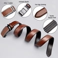 thumbnail image 6 of Maikun Leather Belt for Men Automatic Buckle Quick Release Adjustable Dress Casual Belts, 6 of 6