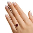 thumbnail image 7 of AFFY 5 Ct Cushion Cut Simulated Garnet Solitaire Ring in 14k Yellow Gold Over Sterling Silver Ring Size - 14, 7 of 7