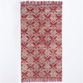 thumbnail image 1 of Luxen Home 4'x6' Handwoven Red/White Polyester/Cotton Rug with Metallic Print, 1 of 1