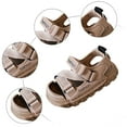 thumbnail image 7 of Caqnni Boys Double Adjustable Strap Lightweight Sandals (See More Colors and Sizes) Casual Sandals Beach Shoes Boys Summer Sandals (Brown,11), 7 of 7