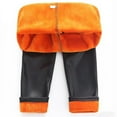 thumbnail image 7 of Girls Stretchy Faux Leather Leggings Winter Warm Tights Pants Kids Winter Thick Fleece Lined Trousers 2-12 Years, 7 of 7