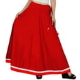 thumbnail image 1 of Bimba Women Long Boho Maxi Skirt Cotton Flared Skirts With Drawstring Waist, 1 of 2