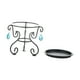 thumbnail image 1 of Soporte de plantas para macetas de maceta con cuentas colgantes soporte triangular soportes de hierro estable estante para sala de jardín doméstico Negro, 1 of 8