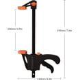 thumbnail image 2 of 4pcs Wood Clamp Bar Clamp F, One Hand Clamps, for Crafts and Woodworking, 2 of 5