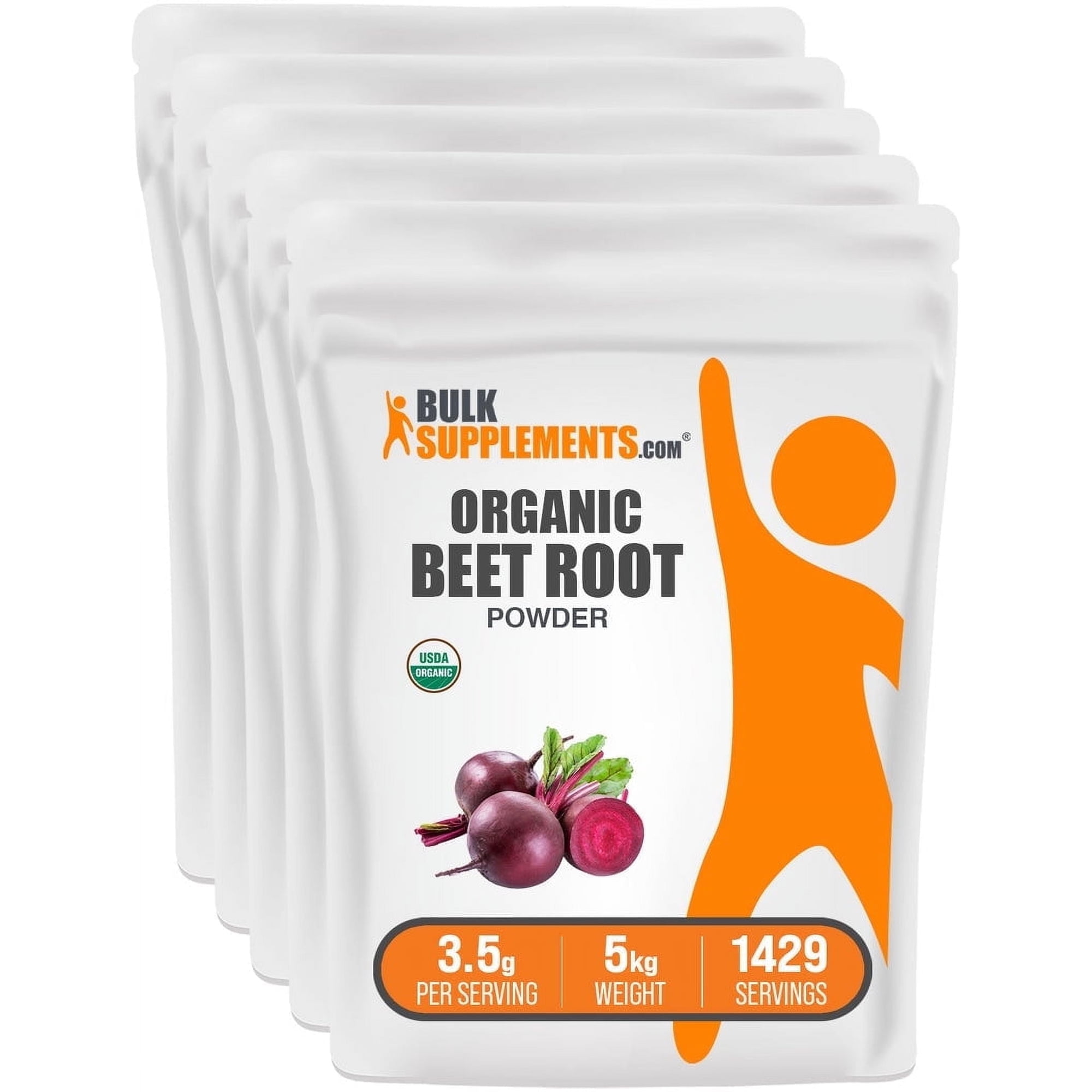 BulkSupplements Organic Beet Root Powder - Dietary Supplement, Vegan-Friendly, 3.5g per Serving, 5kg (11 lbs)