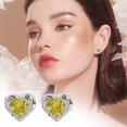 thumbnail image 2 of Boucles d'Oreilles en Argent Sterling pour Femmes Design en Zircon Coloré Doux et Cool, 2 of 9