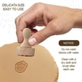 thumbnail image 3 of Sello de arcilla de madera, sello de arcilla de bellota, sellos de cerámica de madera de haya natural de 1,1 pulgadas, herramienta de cerámica de madera, herramienta pequeña para estampar cerámica, 3 of 9