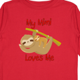 thumbnail image 4 of Inktastic My Mimi Loves Me Sloth Boys or Girls Long Sleeve Toddler T-Shirt, 4 of 5