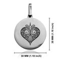 thumbnail image 2 of Stainless Steel Heart Card Suit Round Medallion Keychain Circle Ring, 2 of 2