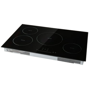 KFFKFF 30" Electric Cooktop, 4 Burners 7500W Built-in Electric Stove with Touch Controls, Safety Lock, 9 Temperature Settings 220-240V