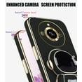 thumbnail image 4 of Compatible with Realme 11 Pro Plus Case for Women Men, Ultra Soft Realme 11 Pro Plus Phone Case with Stand Silicone TPU Plating Cute Astronaut Pattern Cases Cover (Black), 4 of 12
