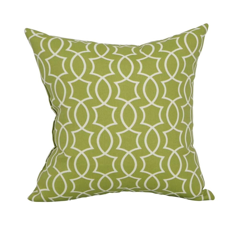 Blazing Needles 9910-S2-OD-192 17 in. Square Polyester Outdoor Throw Pillows, Titan Kiwi - Set of 2