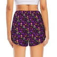 thumbnail image 4 of Xecao's Mardi Gra2 for a double-layer running short for women, perfect for gym, tennis, and more, featuring a convenient pocket., 4 of 9