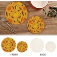 thumbnail image 4 of SKYSONIC Cute Autumn Pumpkin Pattern Trivet Pot Holders Pads, Set of 2 Leaves Pine Cone Pot Holder Heat Resistant Trivets Cotton Thread Weave Mats Kitchen Table Decor, 4 of 7