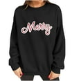 thumbnail image 5 of tarylea Merry Christmas Sweatshirts for Women Long Sleeve Crew Neck Pullover Tops Casual Loose Fall Festival Tops, 5 of 8
