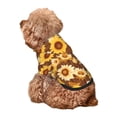 thumbnail image 5 of Honeii Vintage Wood Grain Sunflower B Print Small Dog Hoodies Pet Hooded Sweatshirts Fall Winter Puppy Cat Sweaters Warm Clothes for Small Dogs Outfits Costume-Small, 5 of 7