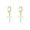 B-18K GOLD, variant on 925 Sterling Silver Cross Hoop Earrings for Women Teens Cross Huggie Hoop Earrings Dangle