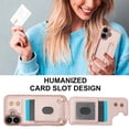 thumbnail image 3 of Case For IPhone 16 Pro Max/16 Pro/16 Plus/16, Insert Card Protective Cover Wrist Strap Phone Shell, 3 of 5