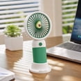 thumbnail image 5 of Portable Macaroon Mini Fan, Rechargeable Handheld Fan, 6.91×1.97 inches, for Outdoor Travel Camping Commuting, Avocado Pattern（Green）, 5 of 7