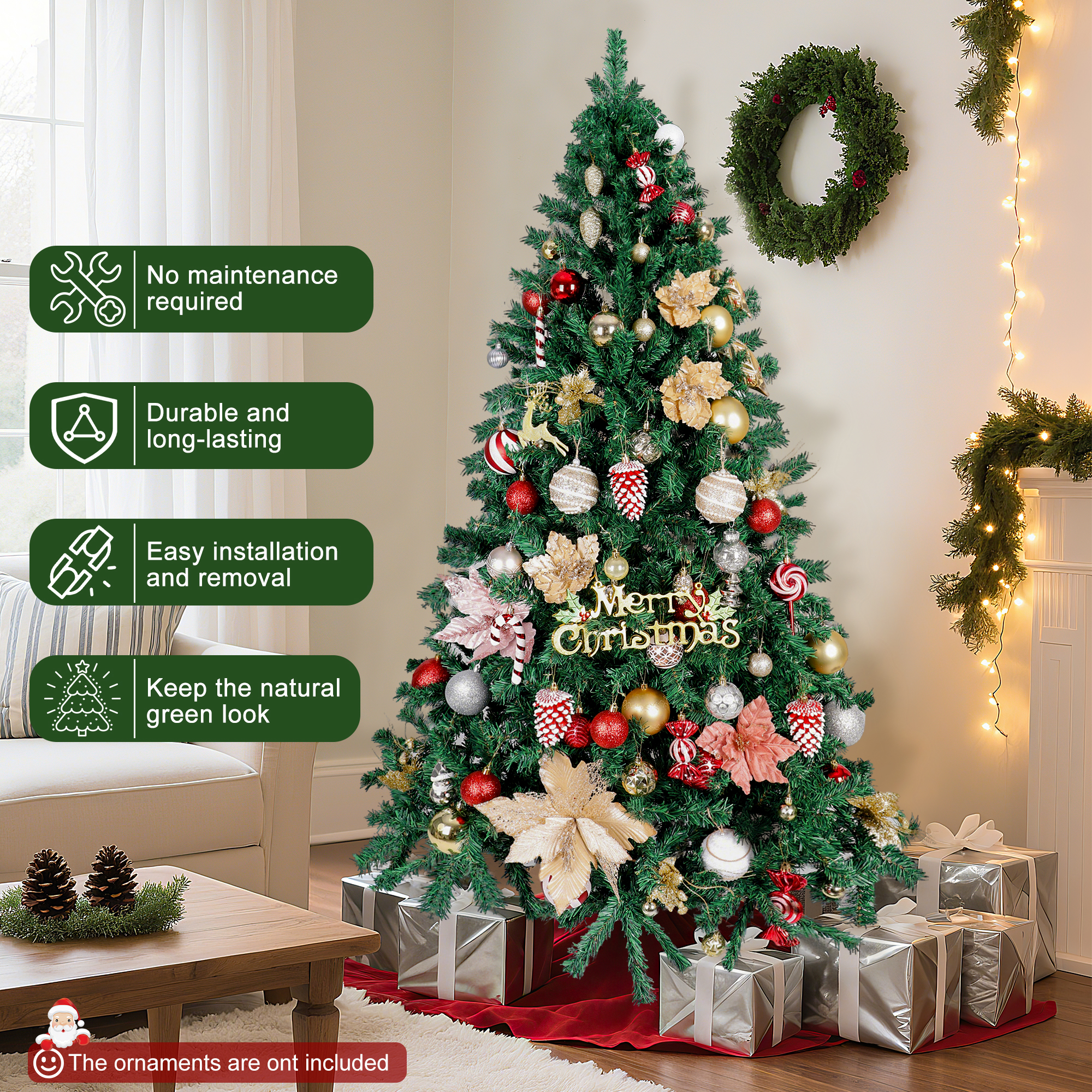 Aufeile 6ft Unlit Artificial Spruce Christmas Tree photo 3