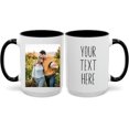 thumbnail image 1 of Custom Photo and Text Mug, Personalized Ceramic Coffee Mug with Pictures, Names, or Logo,Unique Gift for Men & Women, Tea Cup Set for Any Occasion (Black, 15 Oz), 1 of 4