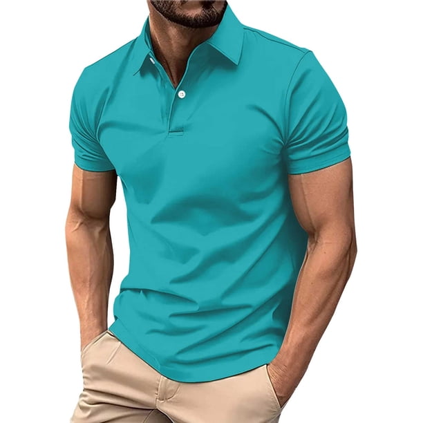 Men's Summer Leisure Culture Breathable Short Sleeved Shirt Top M