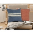 thumbnail image 4 of Ox Bay Sariyah Dusty Blue/White Shag Striped Over-tufted Cotton Adult Decorative Throw Pillow Cover, 4 of 10